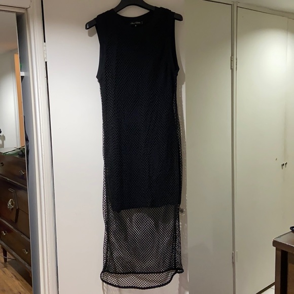 Black Fish Net Dress - Picture 1 of 3